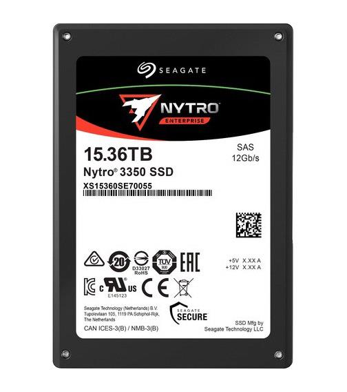XS15360SE70055 Seagate Nytro 3350 Series 15.36TB 3D Enterprise Triple-Level Cell SAS 12Gbps (SED Encryption) 2.5" Solid State Drive