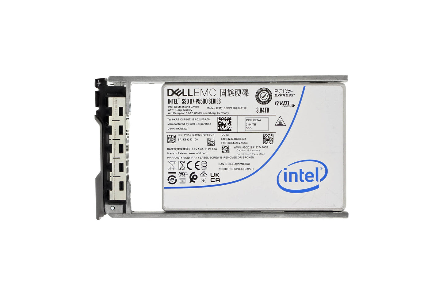 KRT3G Dell 3.84TB Triple-Level Cell PCI Express NVMe 4.0 x4 U.2 , 2.5" Solid State Drive