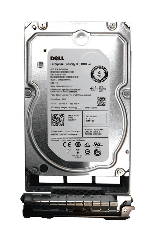 FGDRM Dell 4TB 7200RPM SAS 12Gbps 512n Hot-Pluggable 3.5-inch Hard Drive