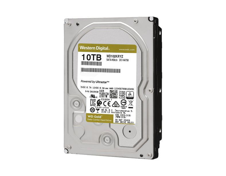 WD102KRYZ Western Digital Gold 10TB 7200RPM SATA 6Gbps 256MB Cache 3.5-Inch Hard Drive