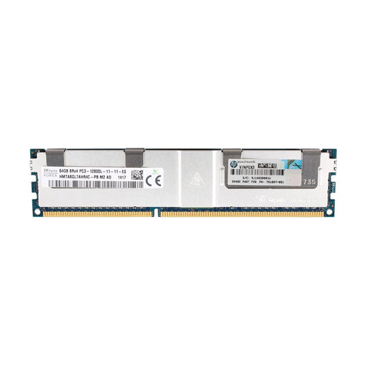 HMTA8GL7AHR4C-PB - Hynix 64GB PC3-12800 ECC Registered DDR3-1600MHz CL11 240-Pin Load Reduced DIMM 1.35V Low Voltage Quad Rank Memory Module