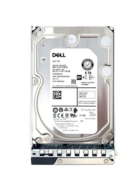 K2P5K Dell 8TB 7200RPM SAS 12Gbps Hot Swap (512e) 3.5-Inch Hard Drive