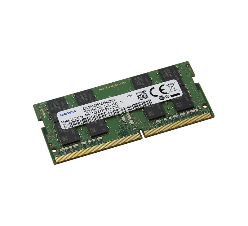 M471A2K43CB1-CRC Samsung 16GB PC4-19200 non-ECC Unbuffered DDR4-2400MHz CL17 260-Pin SODIMM 1.2V Dual Rank Memory