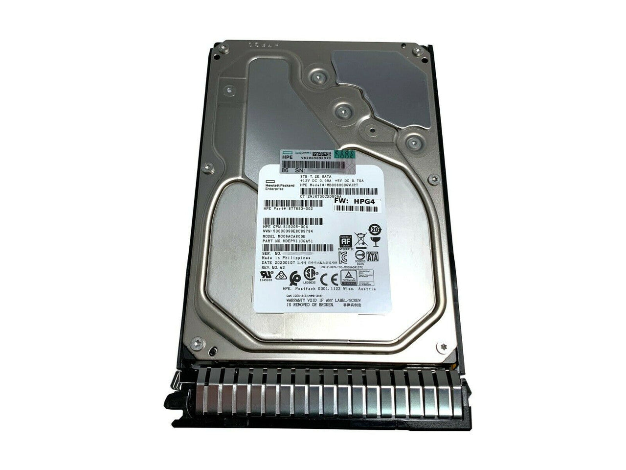 MB008000JWBNC HP 8TB 7200RPM SAS 12Gbps 3.5-inch LFF Hard Drive