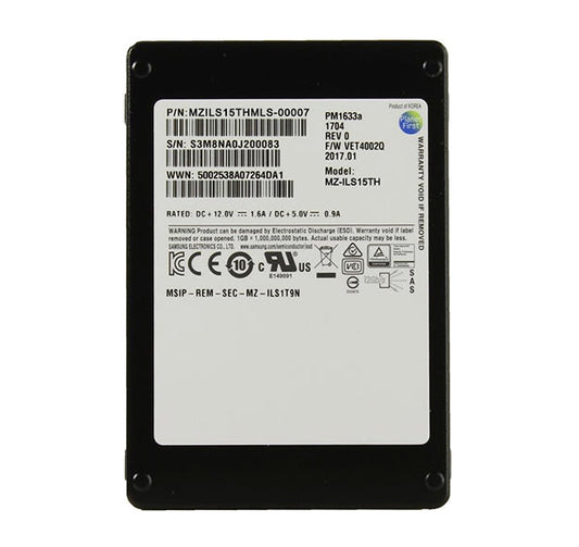 MZ-ILS15TH Samsung PM1633A 15.36TB SAS 12Gbps 2.5-Inch Solid State Drive