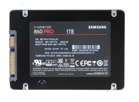 MZ7KH1T0HAJR Samsung 860 PRO Series 1TB MLC SATA 6Gbps (AES-256 / TCG Opal 2.0) 2.5-inch Solid State Drive