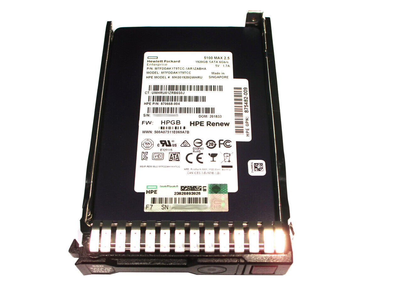 P03689-X21 HPE 1.92TB SATA 6Gbps Mixed Use DS 3.5-Inch Solid State Drive with Low Profile Converter