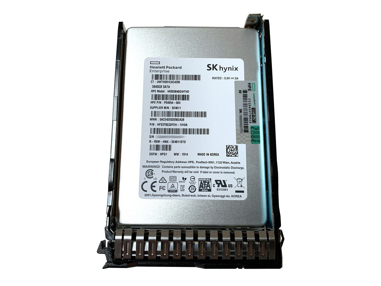 P04880-B21 HPE 3.84TB SATA 6Gbps Read Intensive DS 2.5-Inch Solid State Drive with Smart Carrier