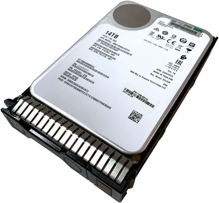 P09159-004 HP 14TB 7200RPM SAS 12Gbps Low Profile Helium 512e Digitally Signed 3.5-inch Hard Drive