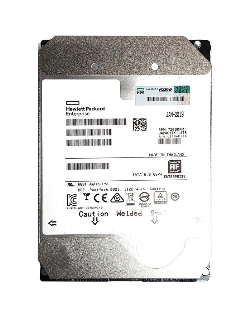 P09163-K21 HPE 14TB 7200RPM SATA 6Gbps (512e) 3.5-inch Hard Drive with Smart Carrier