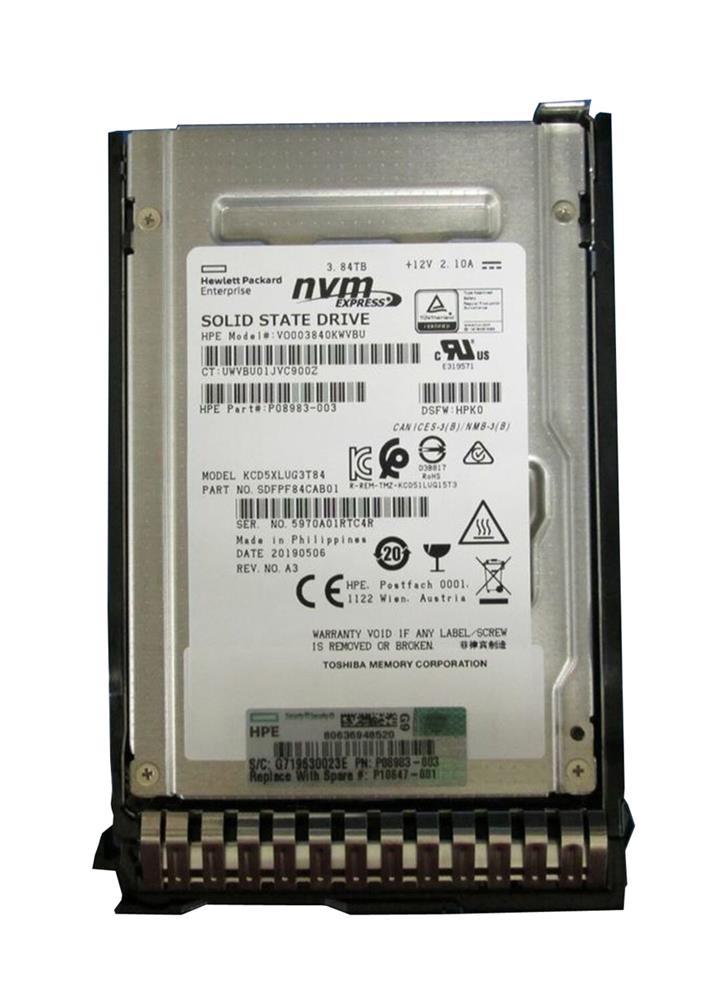 P23491-X21 HPE 3.84TB SATA 6Gbps Very Read Optimized DS 3.5-Inch Solid State Drive with Low Profile Converter
