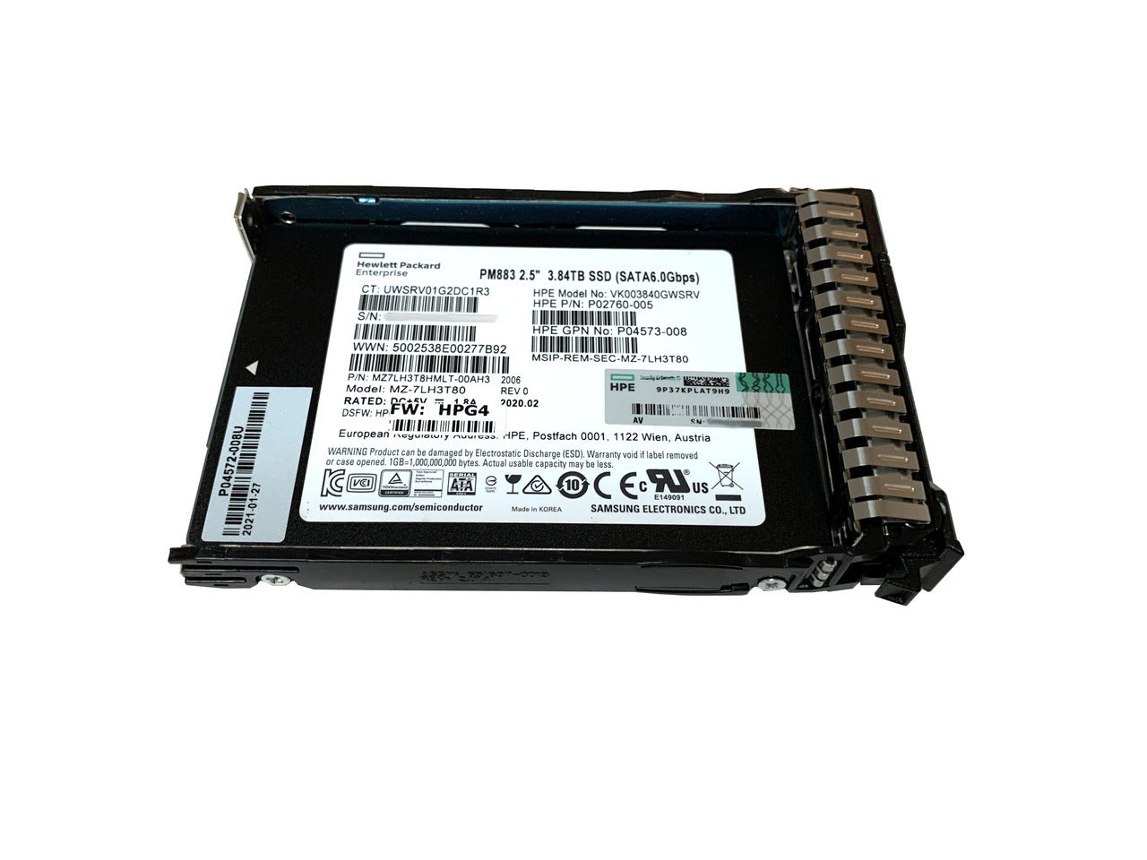 P47326-S21 HPE S4620 3.84TB SATA 6Gbps Mixed Use DS 2.5-Inch Solid State Drive for G8/G10 Server