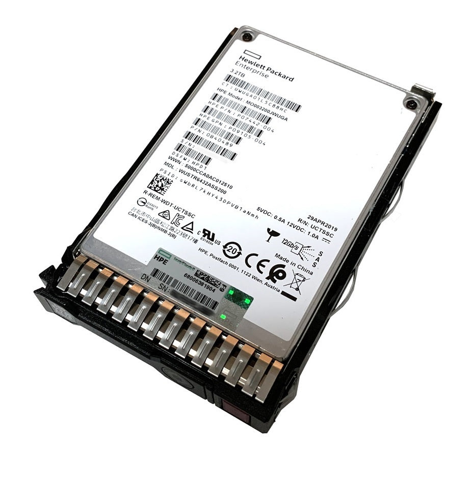 P49052-B21 HPE 3.2TB SAS 12Gbps Mixed Use 2.5-Inch Solid State Drive with Smart Carrier for G10 Server