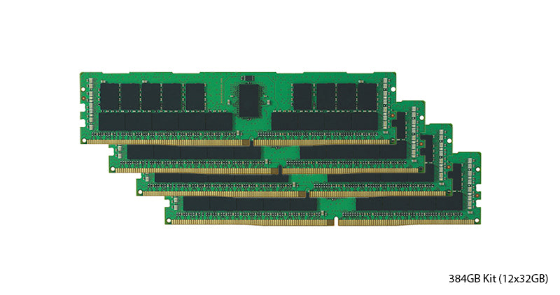 R4C27A HPE 384GB Kit (12X32GB) DDR4-2933MHz PC4-23400 ECC Registered CL21 288-Pin DIMM 1.2V Dual Rank Memory