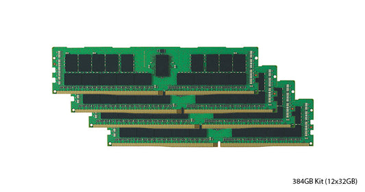 R4C27A HPE 384GB Kit (12X32GB) DDR4-2933MHz PC4-23400 ECC Registered CL21 288-Pin DIMM 1.2V Dual Rank Memory