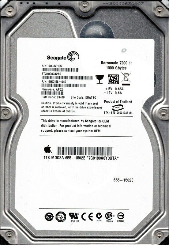 9HX158-040 Seagate Barracuda 7200.11 1TB 7200RPM SATA 3Gbps 32MB Cache 3.5-inch Internal Hard Drive