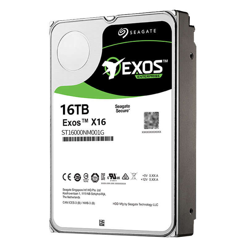ST16000NM001G Seagate Exos X16 Enterprise 16TB 7200RPM SATA 6Gbps 256MB Cache (512e) 3.5-inch Hard Drive