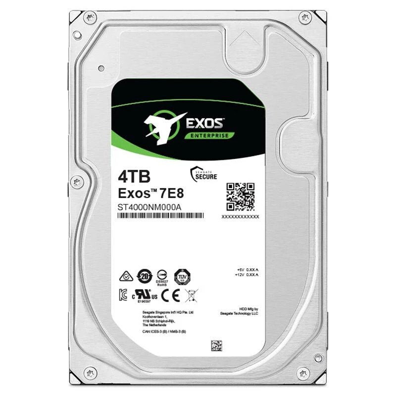 ST4000NM013A Seagate Exos 7E8 4TB 7200RPM SATA 6Gbps 256MB Cache 512n 3.5-inch Hard Drive