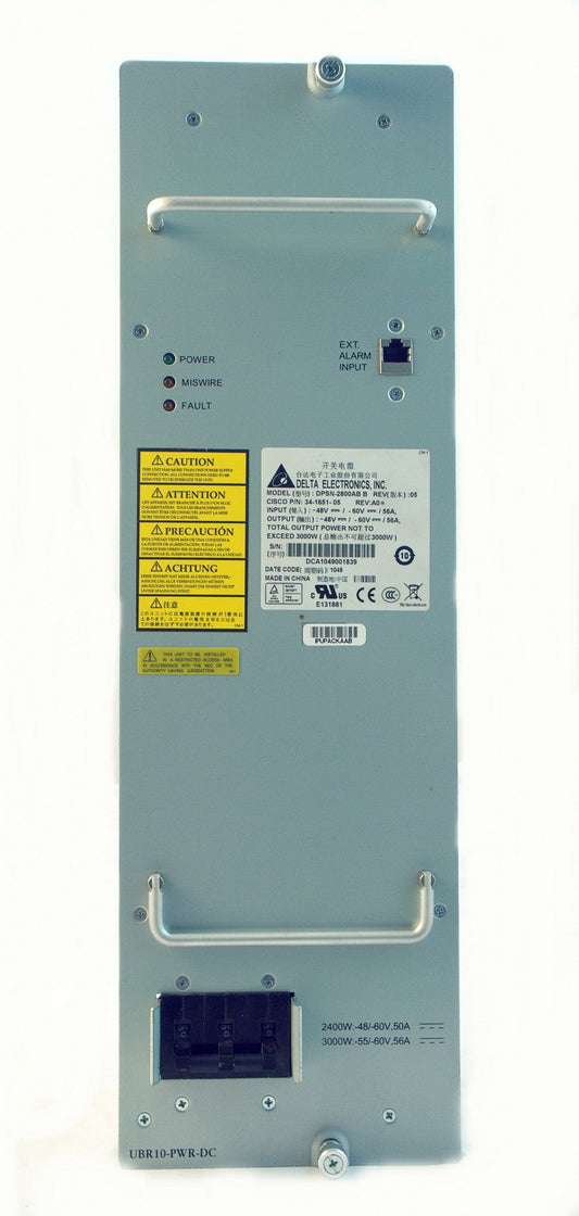 UBR10-PWR-DC-PLUS Cisco uBR Series 3300-Watts DC PEM Router Power Supply