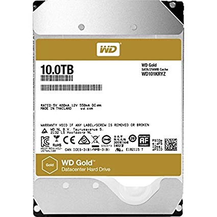 WD101KRYZ Western Digital Gold 10TB 7200RPM SATA 6Gb/s 256MB Cache 3.5-inch Datacenter Hard Drive