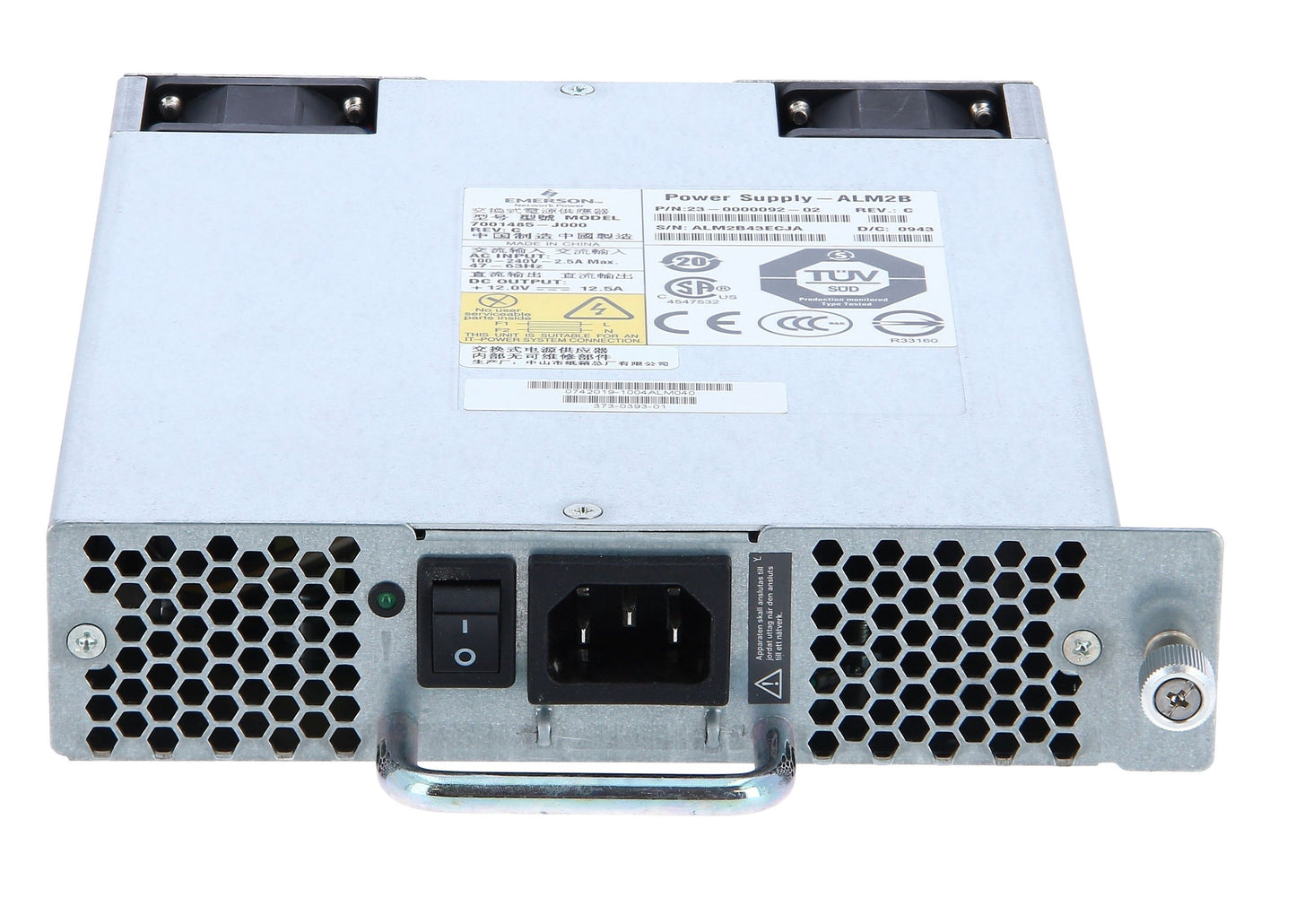 XBR-5100-0001 Brocade 150-Watts 100-240V AC 50-60Hz Redundant Power Supply for B5100 / 6505 / 6510