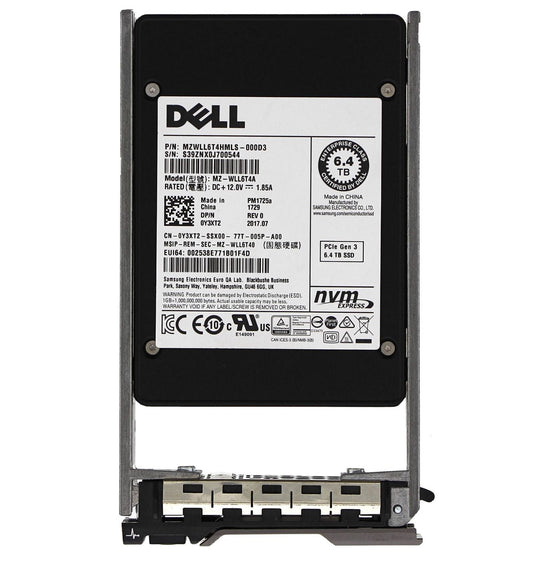 Y3XT2 Dell 6.4TB PCI Express NVMe 2.5-inch Solid State Drive